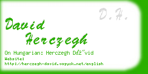 david herczegh business card